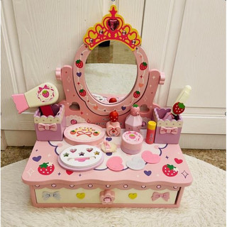  Bộ đồ chơi bàn trang điểm gỗ cho bé toystore FUDAER bàn trang điểm 3 gương cao cấp của Nhật 