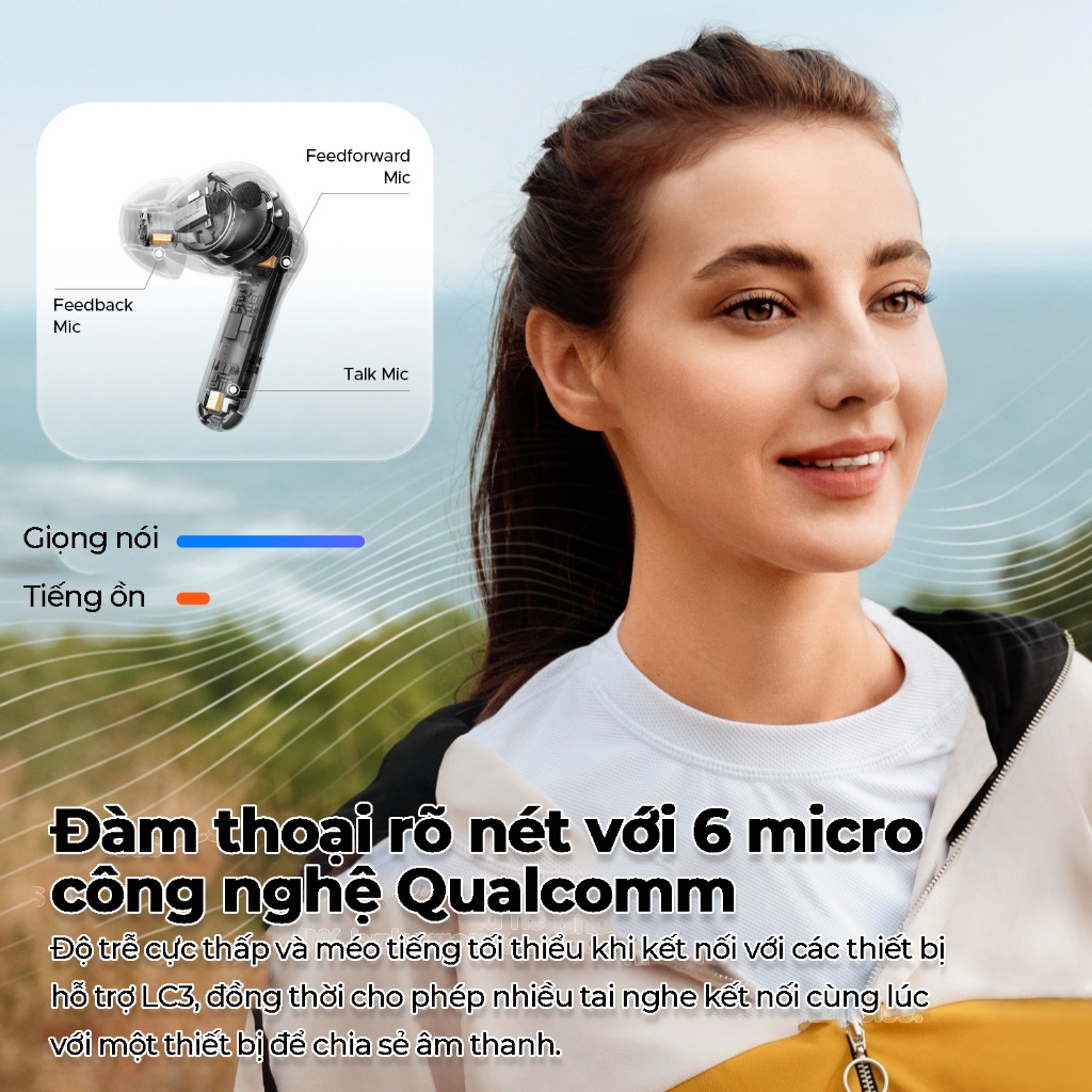 Tai nghe True Wireless SoundPEATS Air5 Pro ANC 55dB | LDAC Le Audio | APTX Lossless Bluetooth 5.4 | BigBuy360 - bigbuy360.vn