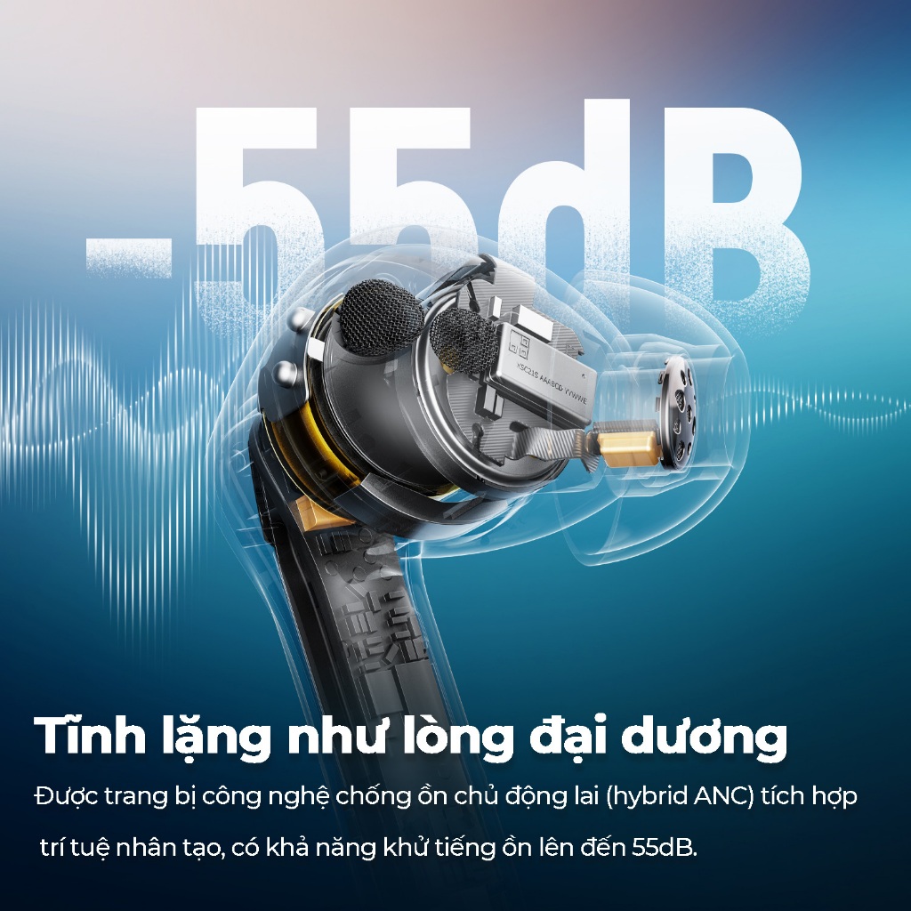 Tai nghe True Wireless SoundPEATS Air5 Pro ANC 55dB | LDAC Le Audio | APTX Lossless Bluetooth 5.4 | BigBuy360 - bigbuy360.vn
