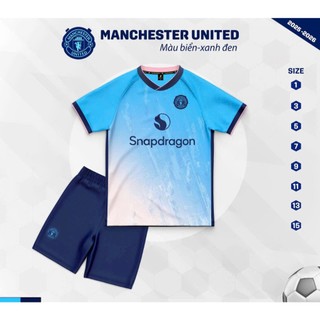 Bộ Đồ Đá Banh CLB MU ManU Màu Xanh