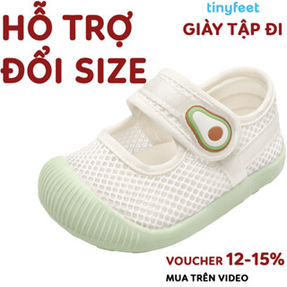 Giày Tập Đi Cho Bé Chống Bẹt Chân Mẫu Mới 2025 TINYFEET WJ07 Dép Tập Đi Cho Bé Trai Bé Gái 1 Tuổi, 2 Tuổi