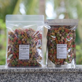 Viên ức gà mix 6 loại rau củ quả sấy đông khô cho chó mèo hamster, bổ sung vitamin, chất xơ, protein