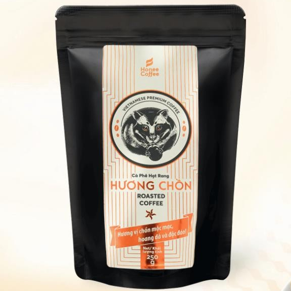 Cà Phê Hương Chồn (Bạc) Hạt Rang Mộc (250g) Cà Phê Chồn 100% Nguyên Chất Chính Hãng Ban Me Gold - Ho