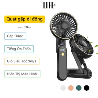 Quạt Cầm Tay Mini 3Life F18 có màn hình kỹ thuật số LED Tính năng sạc dự phòng