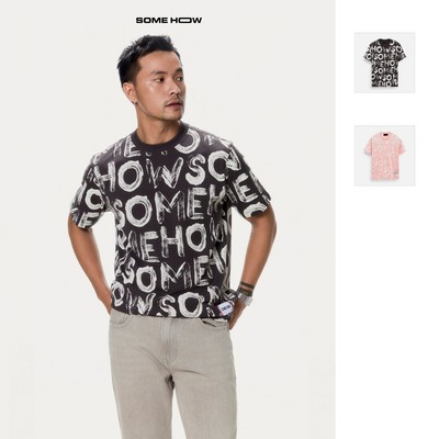  Áo Thun Nam Regular Grand Typo, Chất Vải Cotton Thoải Mái, AT0269, SOME HOW STORE