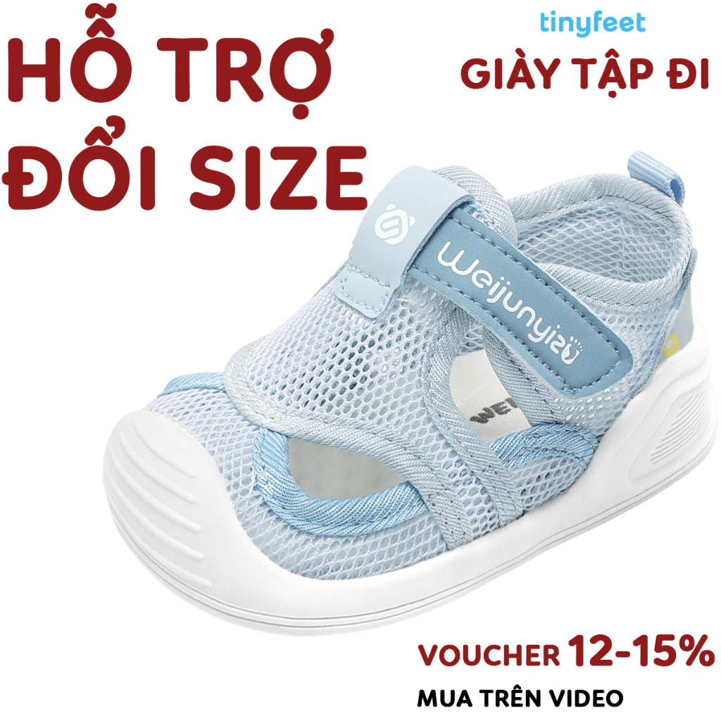 Giày Tập Đi Chống Bẹt Chân Mẫu Mới Hè 2025 TINYFEET WJ05 Thoáng Khí Cho Bé Trai Bé Gái 1-3 Tuổi | BigBuy360 - bigbuy360.vn