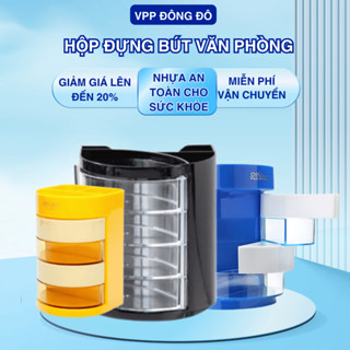  Ống cắm bút. Hộp đựng bút văn phòng Deli E904  E9133 chính hãng Khay cắm bút nhiều ngăn 