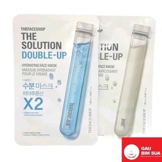 Combo 5 miếng Mặt nạ giấy cấp ẩm dưỡng trắng da THE FACE SHOP THE SOLUTION BRIGHTENING MASK