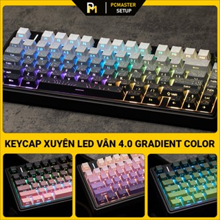 Keycap xuyên led vân Topographic 4.0 gradient nhựa pbt FULL SIZE nút cho bàn phím cơ