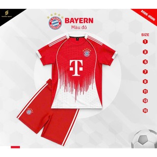Quần áo Đá Banh CLB Bayern Đỏ Đô