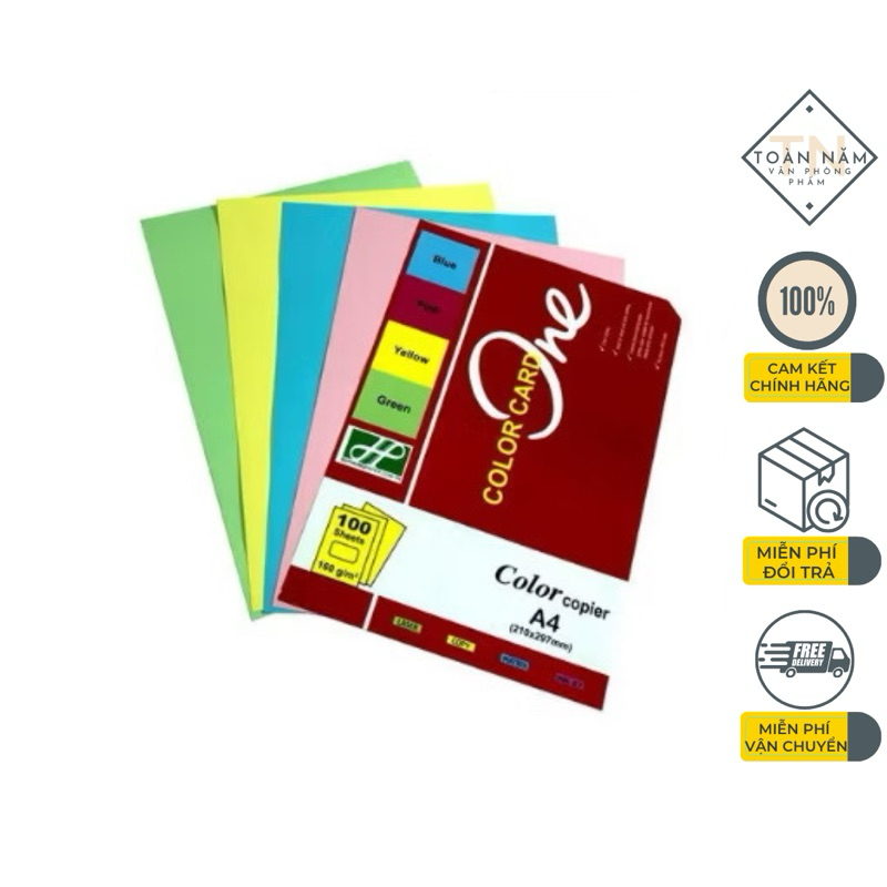 Bìa cứng đóng sổ A4, Bìa màu ngoại A4 tập 100 tờ