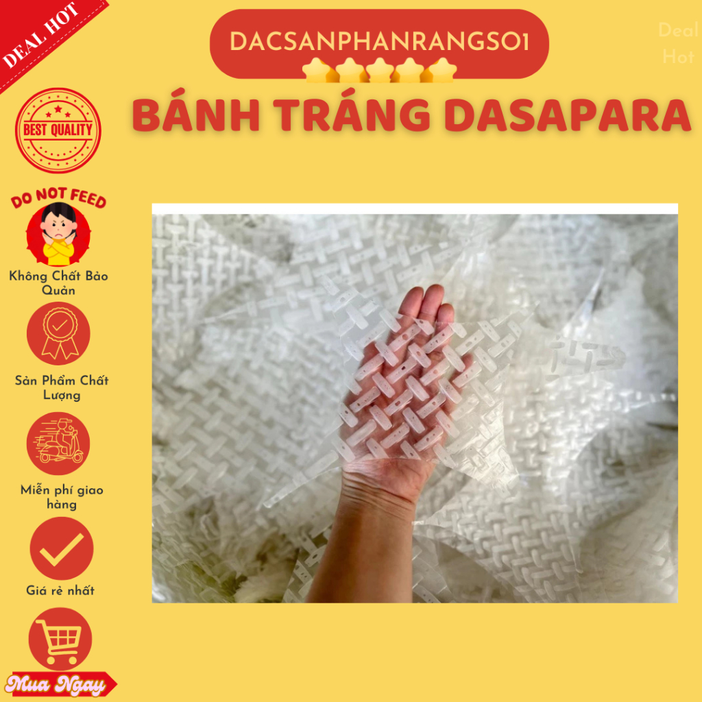 1kg bánh tráng trắng rìa khô trộn bánh tráng - HÌNH THẬT