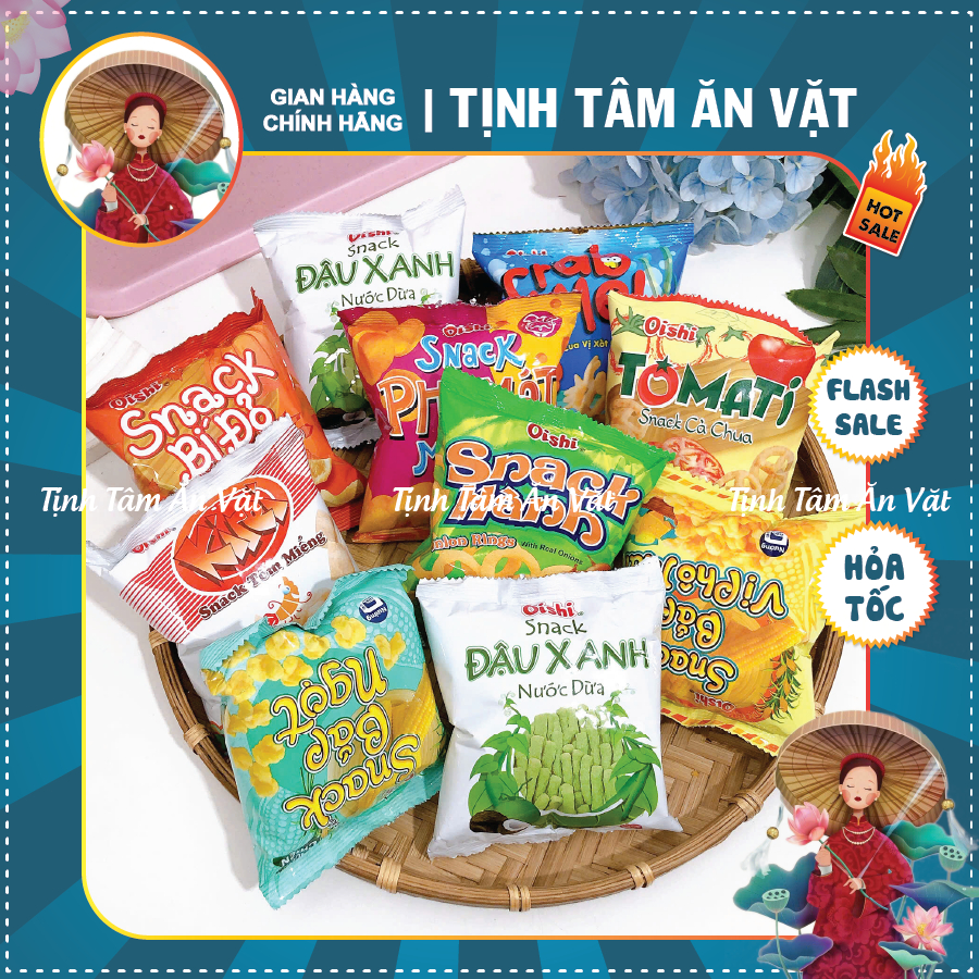 [COMBO 10 GÓI] Bim Bim Oishi (GÓI MINI 6G) đủ vị hàng chính hãng