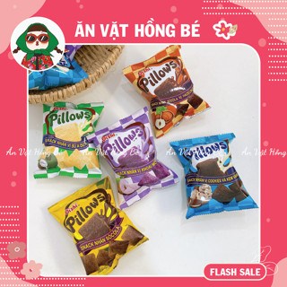 [5 GÓI] Snack Pillows Oishi Nhân Sữa Dừa - Socola - Kem Vani (Gói 14G)