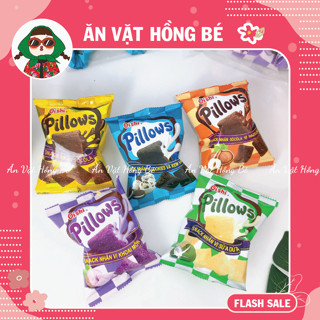 [COMBO 5 GÓI] Snack Pillows Oishi Nhân Sữa Dừa - Socola - Kem Vani (Gói 14G), Đồ ăn vặt