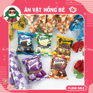 [BỊCH 10 GÓI] Snack Pillows Oishi Nhân Sữa Dừa - Socola - Kem Vani (Gói 14G)