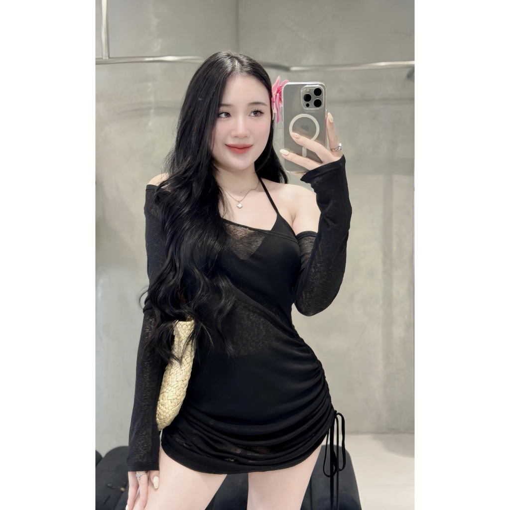 BKN19 (TÁO ĐỎ BIGSIZE 55-90KG) SET 3 MÓN BIGSIZE ÁO BRA + QUẦN + ĐẦM BODY RÚT