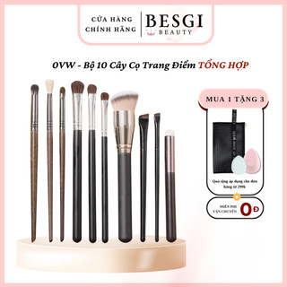  【OVW Bộ 10 Cọ Trang Điểm Tổng Hợp makeup chuyên nghiệp lông mềm mịn BESGI BEAUTY 