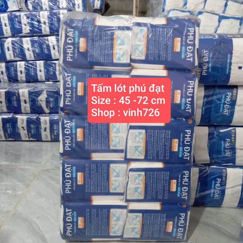 Giá Sỉ 10 gói (100 Miếng Tấm lót phú đạt )dành cho người già và phụ nữ sau sinh (45cm ×72cm) siêu thấm hút kháng khuẩn