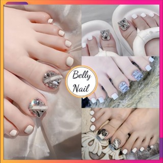 Bộ 24 móng chân giả đính đá nhiều mẫu Belly Nail bộ 24 móng chân giả mong chan gia nail