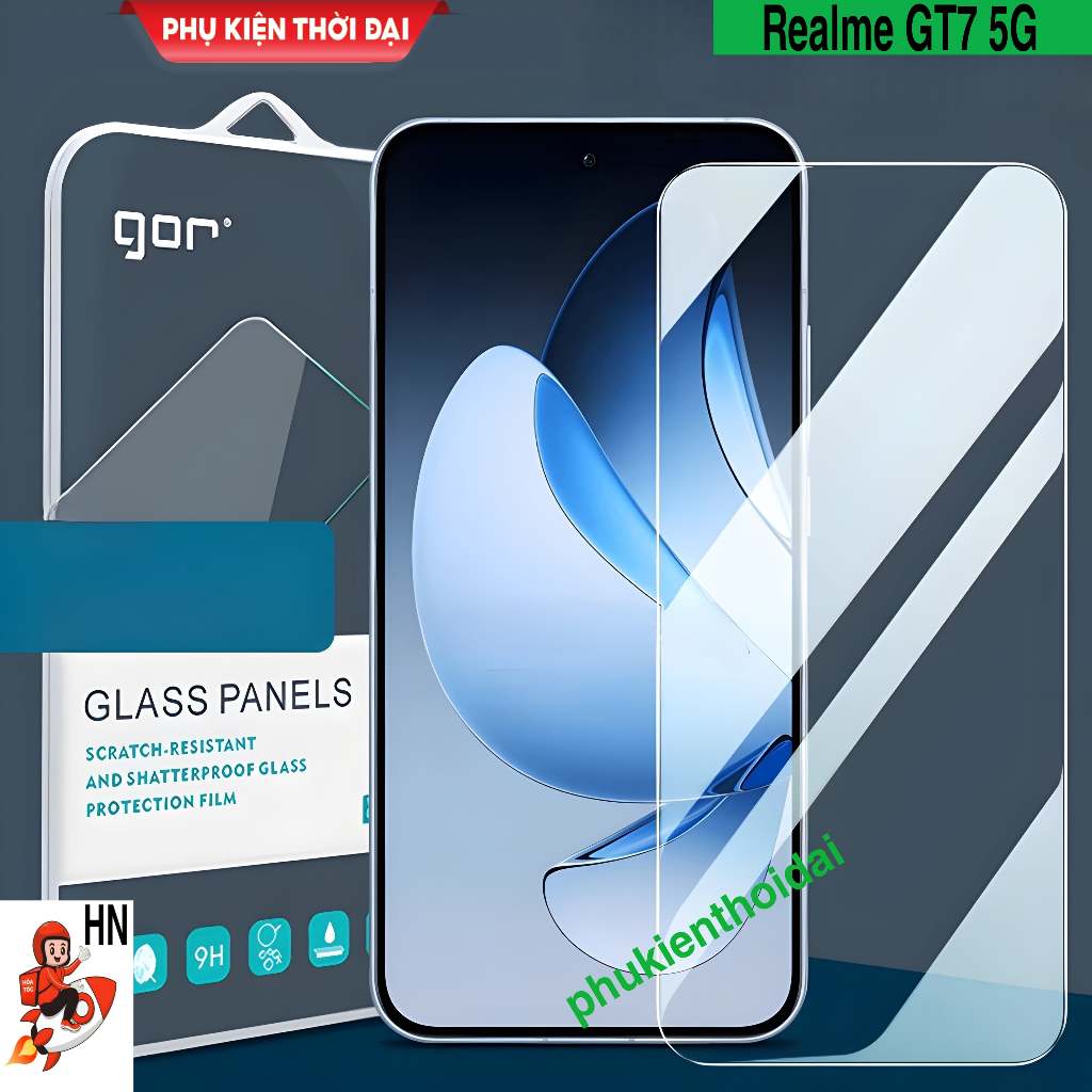 Cường lực Gor Realme GT7 / GT6 China / GT8 / GT8 Pro trong suốt trơn mượt chất kính đẹp