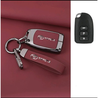  Vỏ Ốp Bọc Chìa Khóa Ô Tô Cho Xe Toyota Vios Bản G chìa tự dộng đời 2019-2025 kèm ốp và móc khóa 