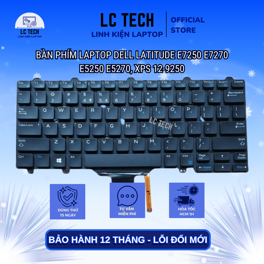 Phím Dell Latitude E7250 E7270 E5250 3150 3160 E5250 E5270 E7270 XPS 9250 NEW Bảo Hành 6 Tháng