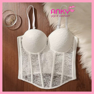 Áo bra ren corset xương cá định hình mút nâng 1cm ren cao cấp 8 hàng nút gài An Kỳ shop