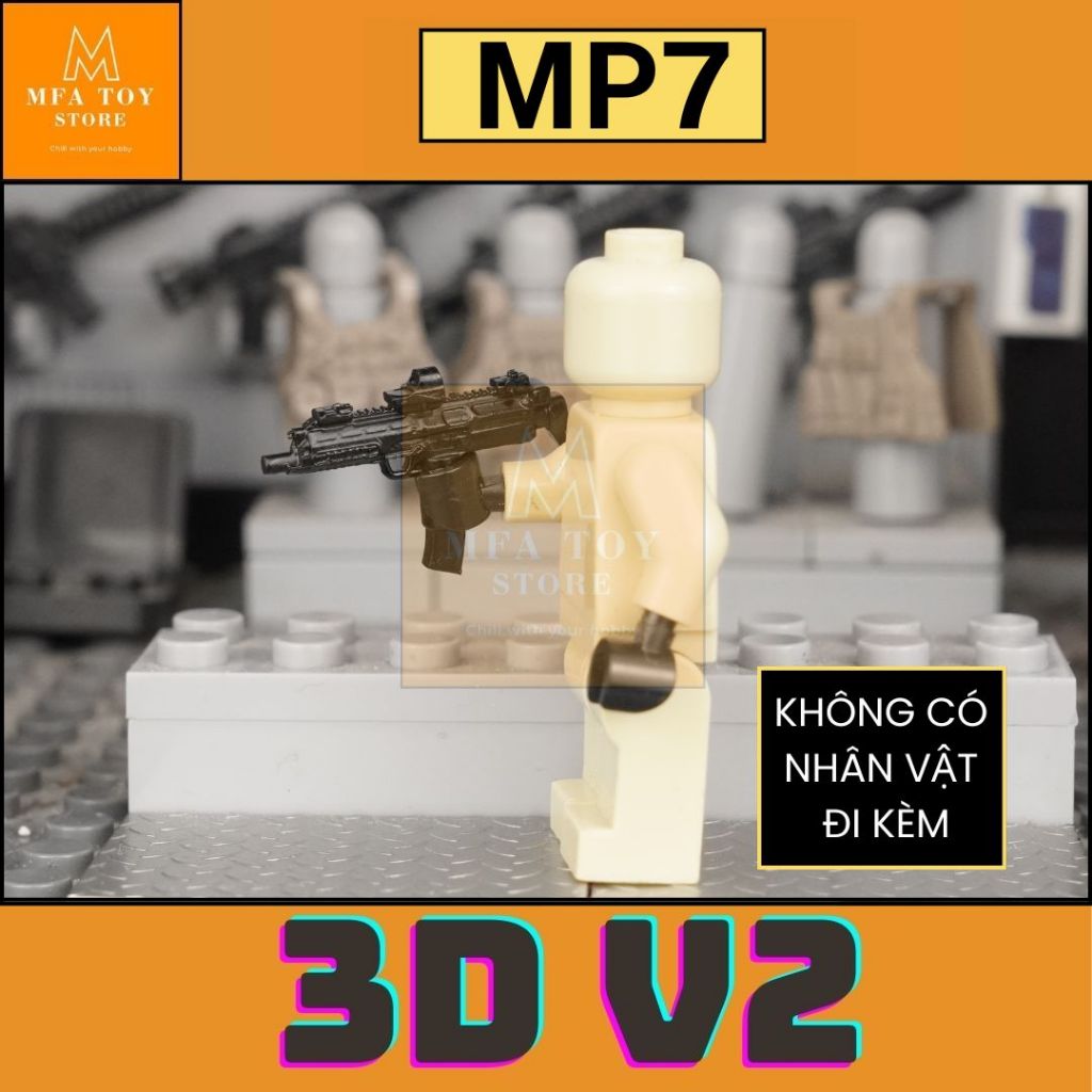 Đồ chơi lắp ráp swat army, mô hình đồ chơi -Trang bị in 3DV2 MP7 No.576