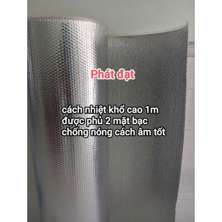 Combo cao 1m55 x dài ( 5m đến 25m ) Tấm cách nhiệt 2 mặt bạc chống nóng mái nhà , tôn , phòng ngủ , phòng trọ...