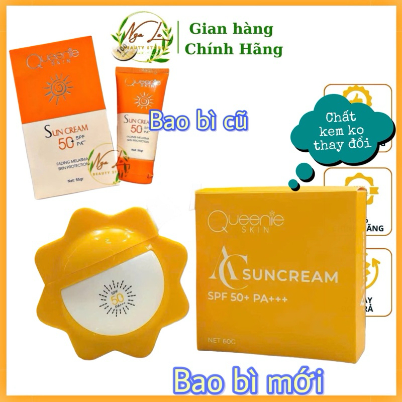 [Chính Hãng] Kem Chống Nắng Queenie Skin Mẫu Mới - Kem Kháng Nắng Lý Hoá Queenie Skin Chính Hãng