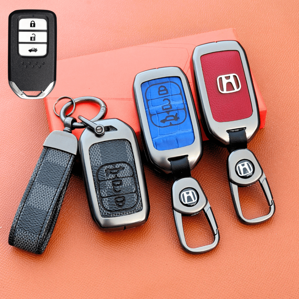 ốp chìa khóa honda City RS,ốp chìa khóa honda Civic,ốp chìa khóa kim loại honda chìa 4 nút bấm (ZH4)