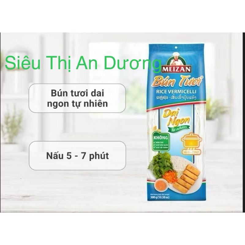 Bún Tươi Meizan Dai Ngon Tự Nhiên Túi 300g