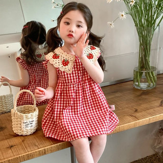 [D05] QC Đầm xinh xắn kèm túi dâu cho bé gái