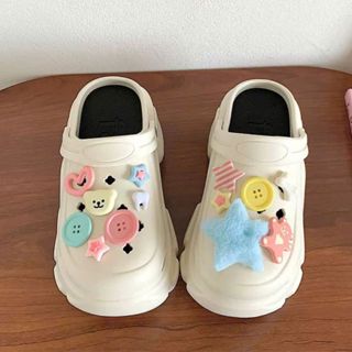 Dép Sục Đế Cao 3cm Nữ, Sục Độn Đế Tôn Dáng Tặng Kèm Sticker, Charm , 3 Màu Size 36-41 Cỏ Bốn Lá - Cửa Hàng Dép-S6C
