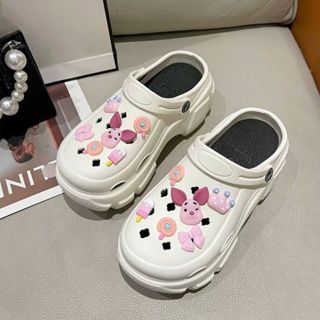 Sục Đế Độn Cao 3cm Nữ Hình Sticker Ngộ Nghĩnh, Dép Sục Đế Mềm Dáng Đẹp Size 36-41-S6C