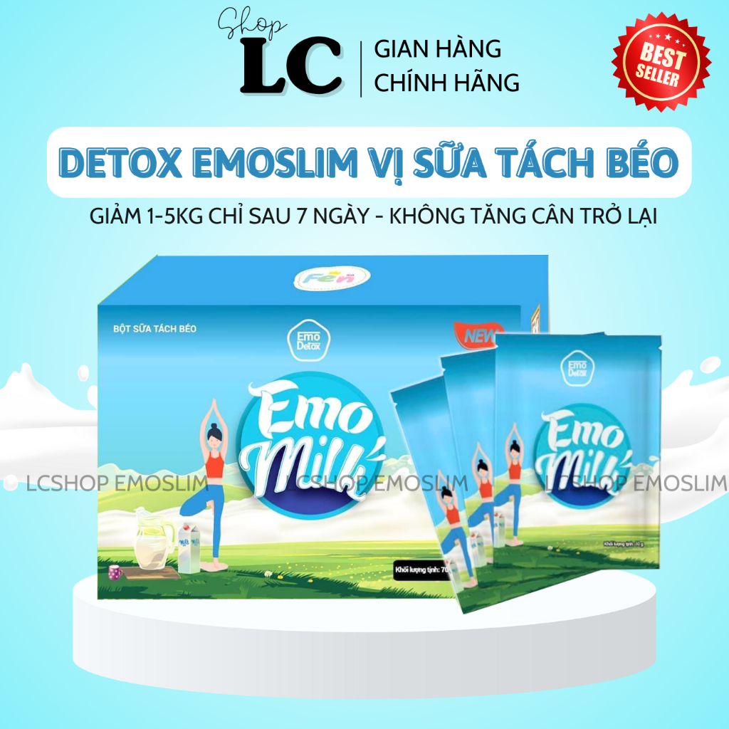 (CHÍNH HÃNG) Bột Sữa Bò Hỗ Trợ Giảm Cân Emo Milk - EmOslim - Sữa Tách Béo Giảm Cân Hiệu Quả - FEN