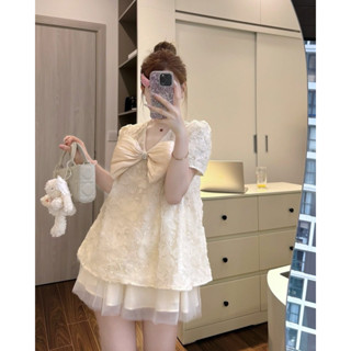 Set Bộ Ren Cộc Tay Phối Chân Váy Dáng Ngắn Xoè, Bộ Đồ Áo Ren Mix Chân Váy Xoè Lưới Tiểu Thư