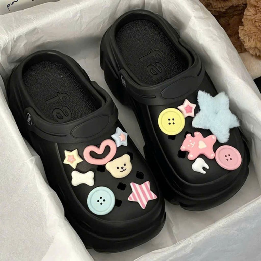 Sục Độn Đế 3cm Nữ Dáng Cao Đế Mềm, Dép Sục Đế Cao Tôn Dáng Size 36-41-S6C