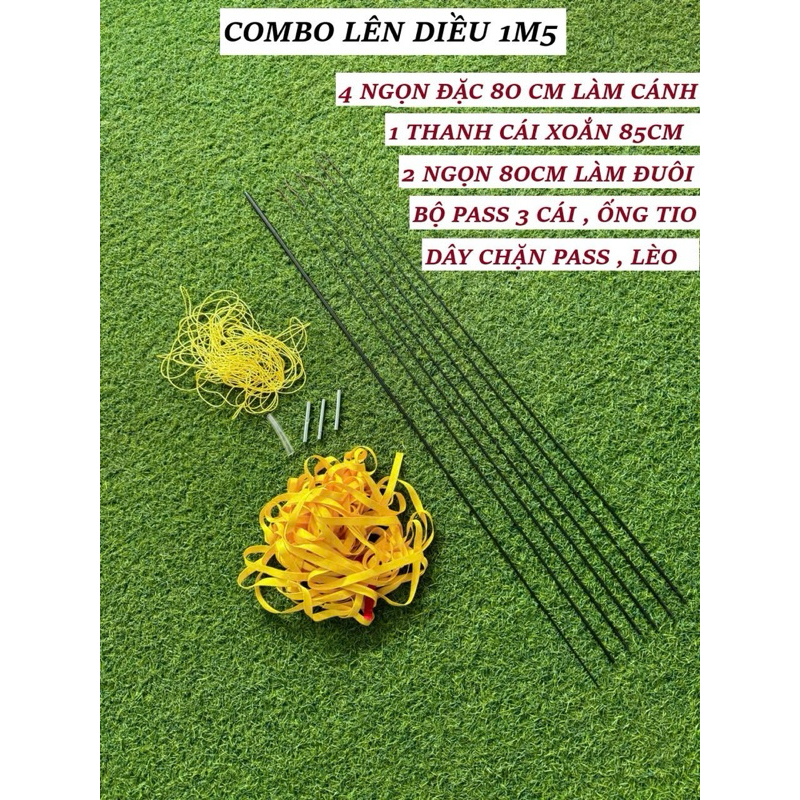 Combo lên diều 80cm đến 1m5 bằng ngọn cần đặc 80cm siêu chịu gió