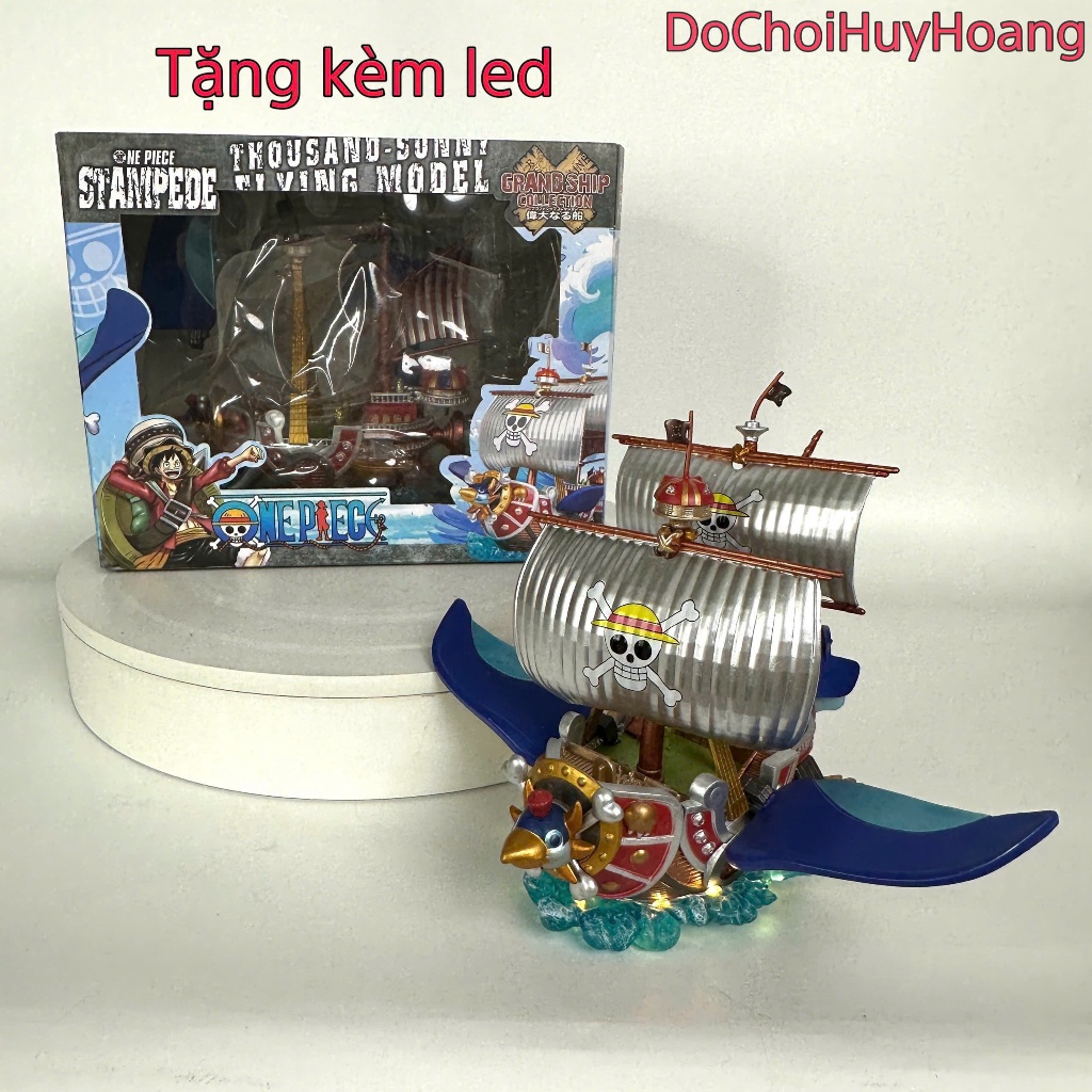 Mô hình tượng tàu Thousand Sunny Flying Model One Piece cao 20cm dài 22cm