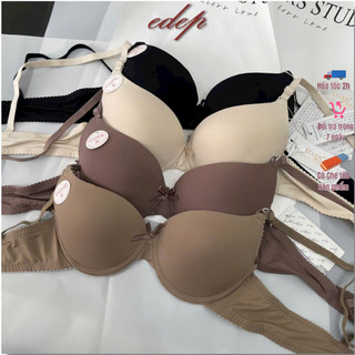  Combo 3 Áo Ngực Mút Mỏng 1cm Size Cúp B Ôm Gọn Vòng Một Chất Cotton Lạnh Mềm Mại EDEP a12 