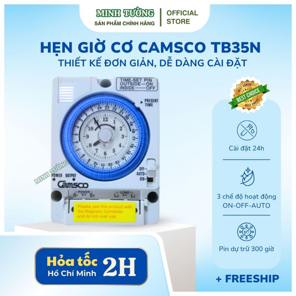 Timer - rơ le thời gian Camsco 24h - BH 12 tháng