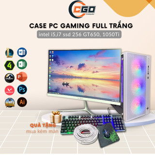  Bộ Máy Tính Case PC Trắng Core i5 i7 Gen4 Ram 8 16Gb SSD 256Gb Làm Việc Văn Phòng Chiến Game - CGO 