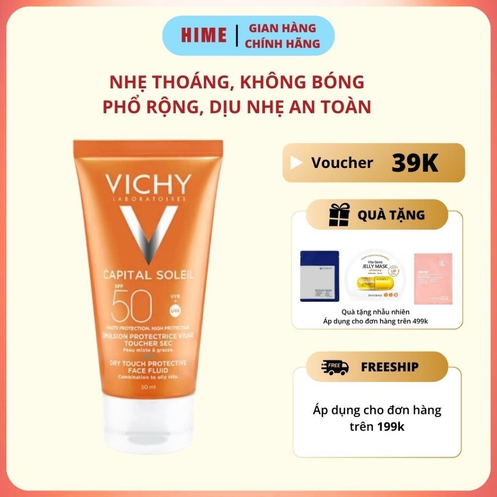 Kem chống nắng SPF 50 UVA+UVB Vichy Capital Soleil