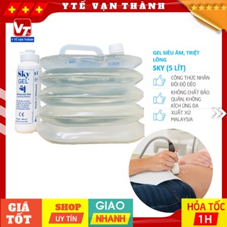 ✅ Gel Siêu Âm Gel Lạnh Triệt Lông Sky  Bình 5 Lít   Malaysia  -VT0231 
