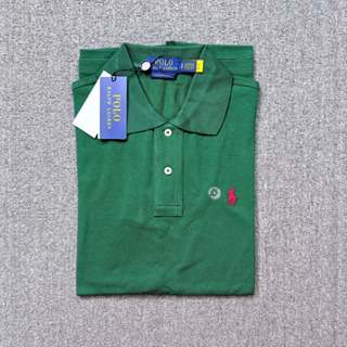   CHÍNH HÃNG  Áo Polo Ralph Lauren Xanh Rêu Logo Ngựa Đỏ 