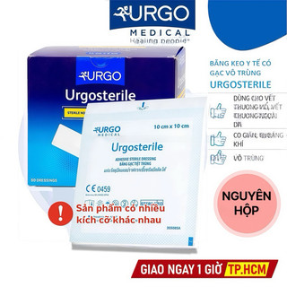  ✅  HỘP  Băng Keo Y Tế Có Gạc Vô Trùng Urgo Urgosterile | Urgo Sterile Bảo vệ vết thương lớn 