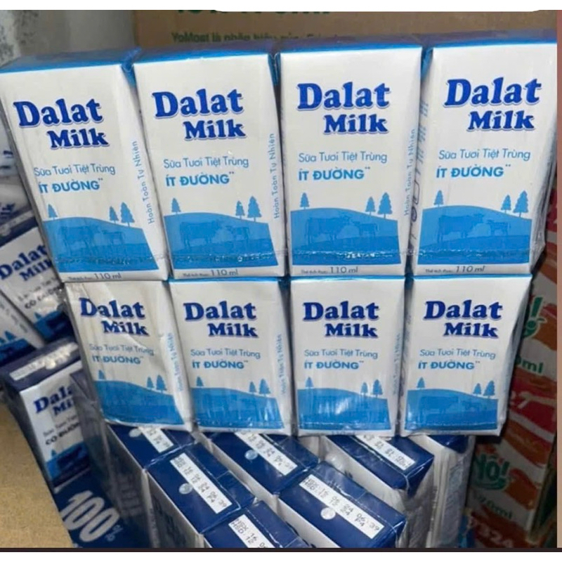 Sữa Dalat milk ít đường hộp 110ml đate t1/26