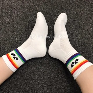 Tất Vớ Nam Nữ Cổ Cao Trơn Cotton Êm Ái Dày Dặn Êm Ái, Thoáng Khí, basic unisex nam nữ